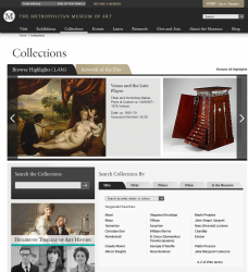 metmuseum.org/collections main page