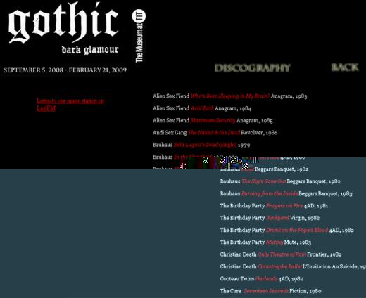 Gothic: Dark Glamour discography