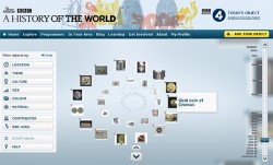 A History of the World Explore interface