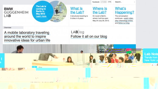BMW Guggenheim Lab Homepage