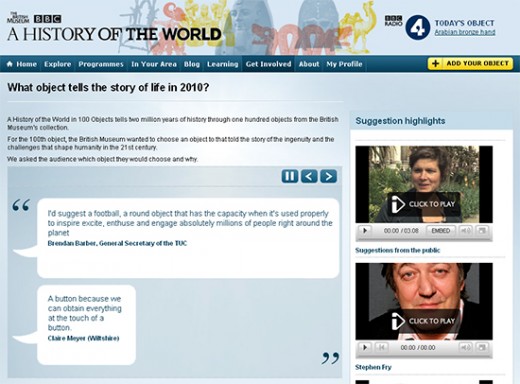 Cock, M. et al., On Air, Online and Onsite: The British Museum and BBC’s A History of the World, Fig 3