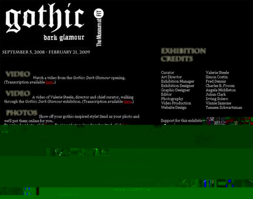 Gothic: Dark Glamour extras