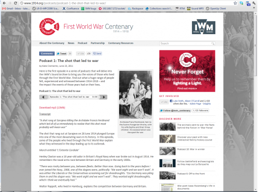 Voices of the First World War: Podcast 1