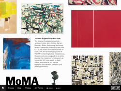 Home Screen from MoMA's AB EX NY iPad App