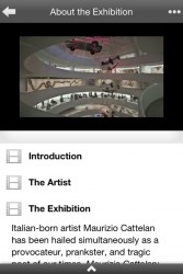 Guggenheim App - Maurizio Cattelan: All