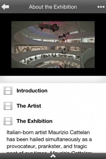 Guggenheim App - Maurizio Cattelan: All
