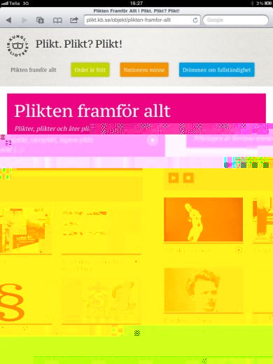 Plikt. Plikt? Plikt! | Section view on iPad