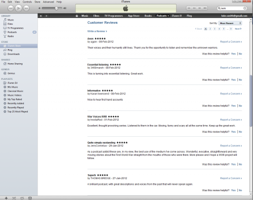 Typical iTunes comments