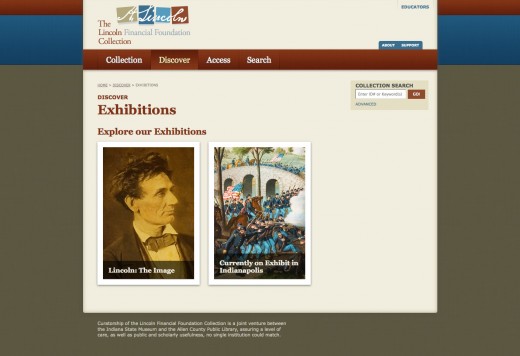 LincolnCollection.org Online Exhibitions