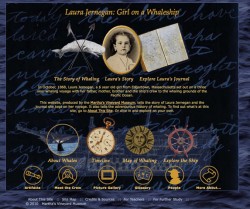 Home page from "Laura Jernegan: Girl on a Whaleship"