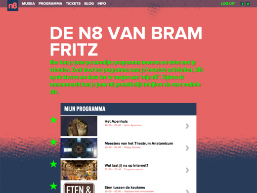Users kan make their selection of the program