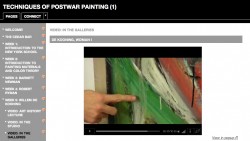 Screenshot of Online Survey Course, Materials and Techniques of Post-War Abstract Painting