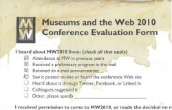 MW2010 Evaluation Form