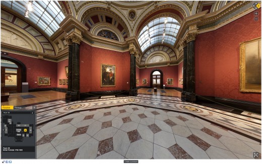 Using the virtual tour in full screen mode