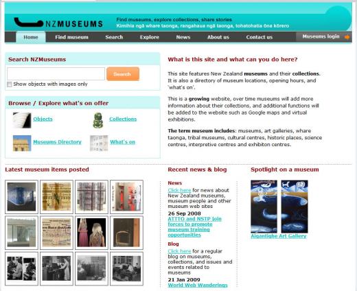 NZMuseums Home Page
