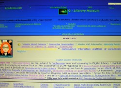 Q-Literary Museum search home page