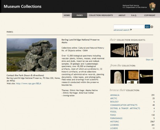 National Park Service Museum Collections  - Park Page