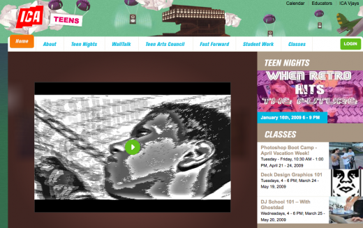 ICA Teen Programs Website Home Pge