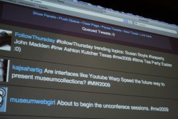 On-line conversation about MW2009 tracked in the Twitterfall On-line conversation about MW2009 tracked in the Twitterfall