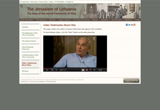 The Jerusalem of Lithuania: The Story of the Jewish Community of Vilna - Video Playlist