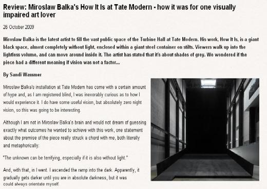 Sandi Wassmer's review of Miroslaw Balka's How It Is at Tate Modern