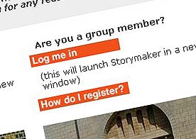 logging in to Storymaker