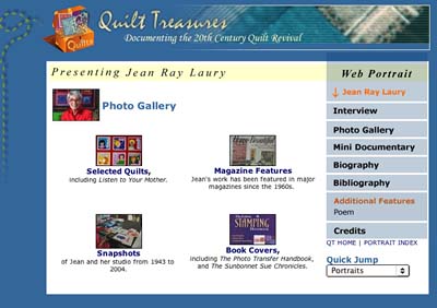 Screen Shot: The photo galleries